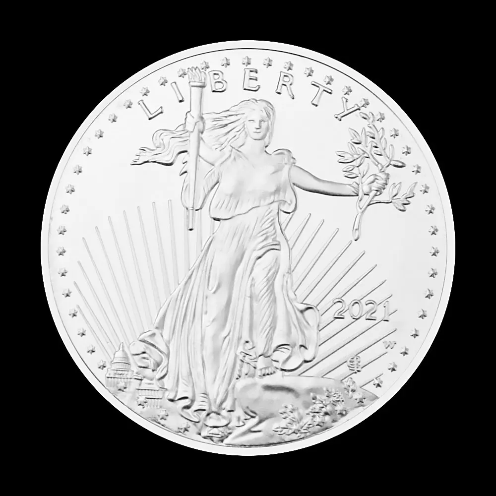 Статуя Свободы США сувенирная монета в Бог мы доверяем узор орла позолоченная