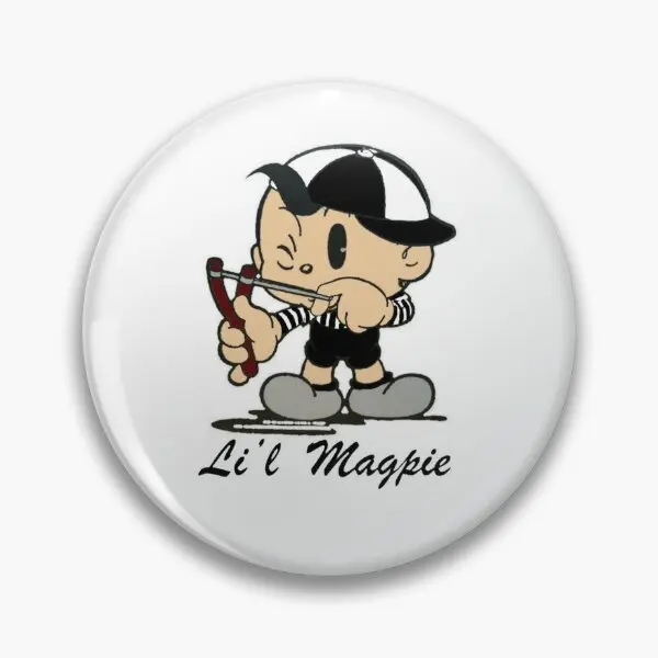 Li L Magpie Football Kid  Soft Button Pin Hat Lapel Pin Cartoon Decor Collar Badge Brooch Fashion Creative Metal Lover Women