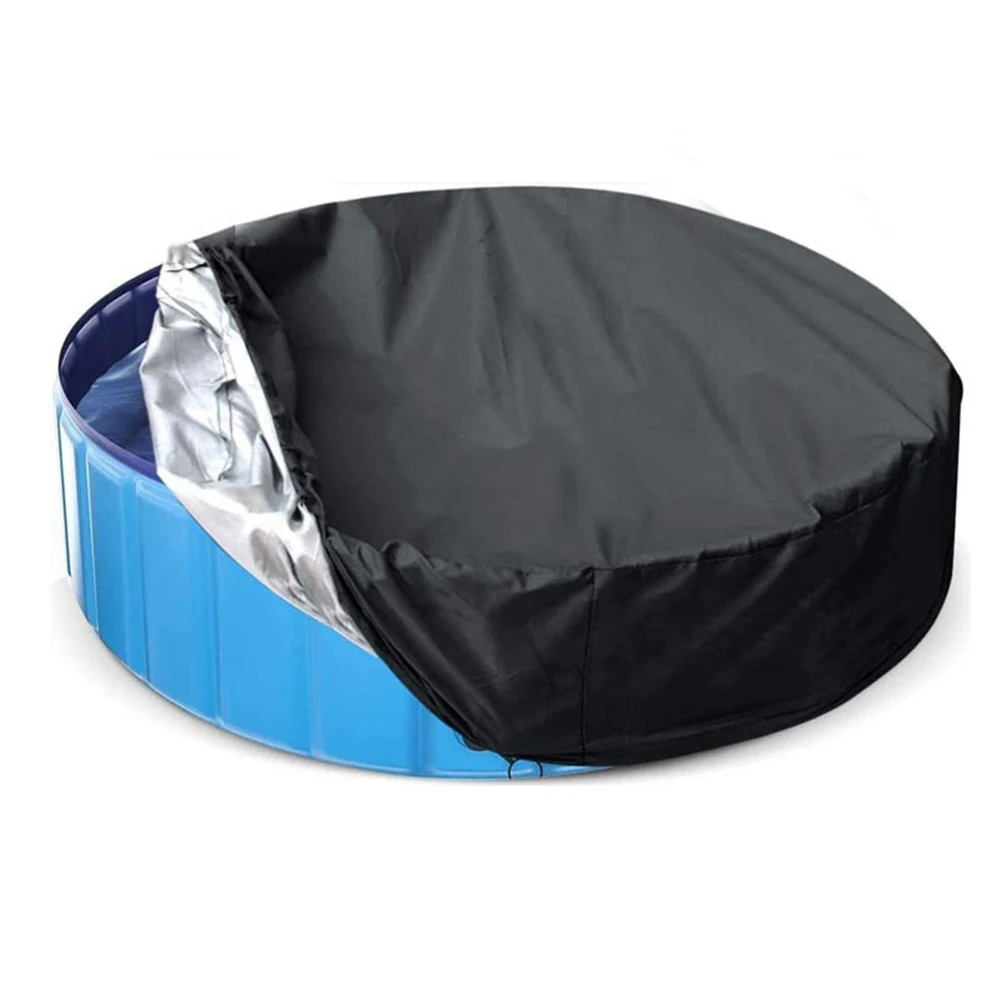 Set Waterproof Above Ground Pool Covers Patio Rain Snow Dustproof Cover