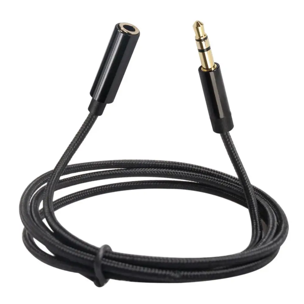 

High Quality 3.5mm Jack AUX Audio Male To Female Extension Cable Right Angle Auxiliary Speaker Cable For PC Headphone 2023