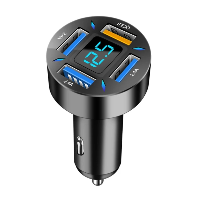 Y1UB Быстрая зарядка для автомобильного зарядного устройства с четырьмя