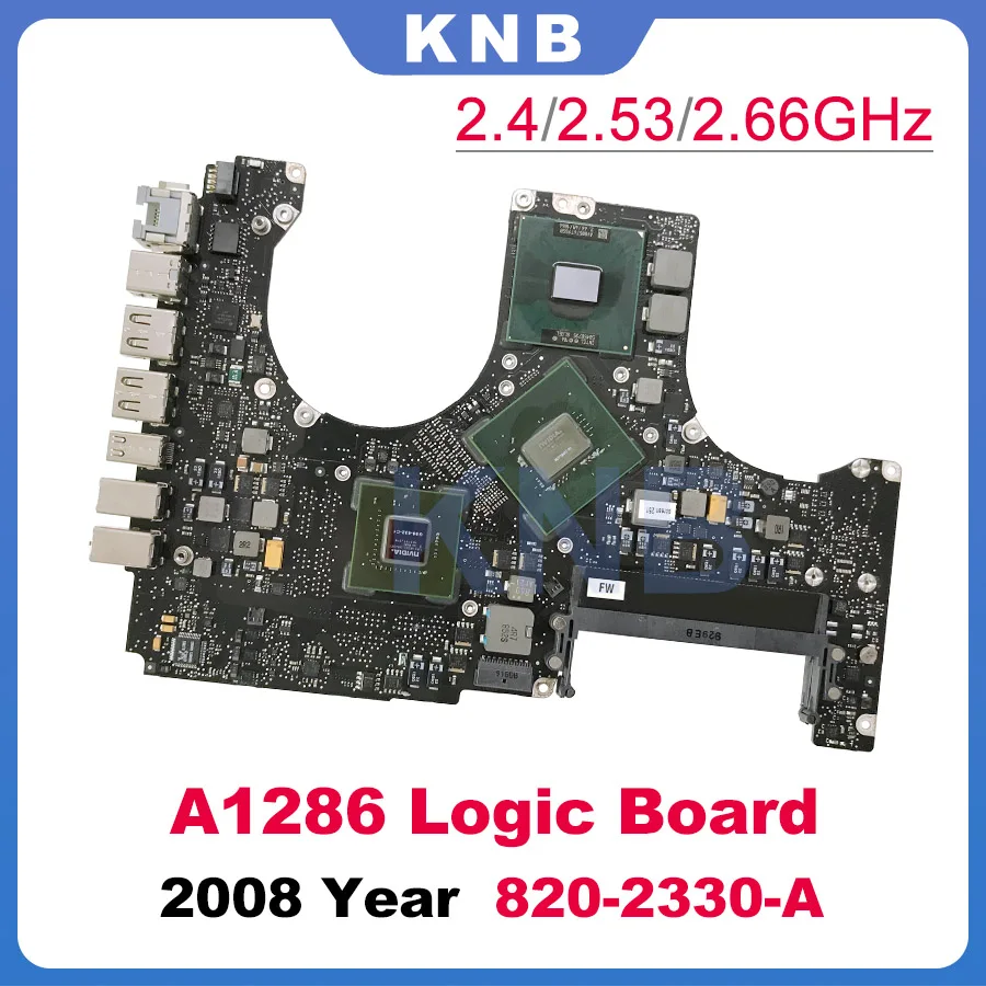 

Протестированная оригинальная материнская плата A1286 820-2330-A для MacBook Pro 15 "A1286 логическая плата 2,4/2,53/2,66 ГГц EMC 2255