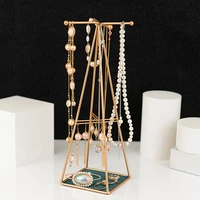 2022 new pyramid new jewelry stand pearl necklace precious metal bracelet earrings display activity counter display stand