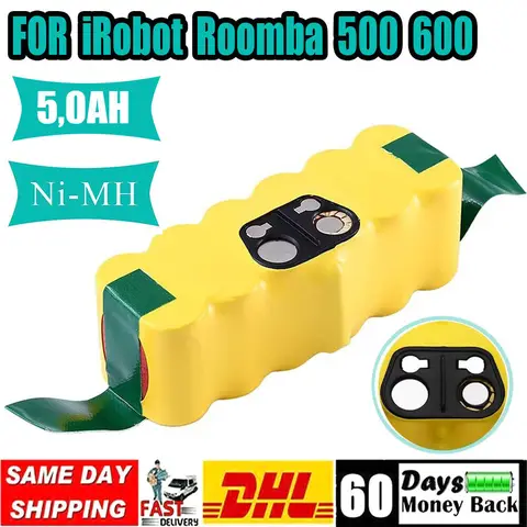 Никель-металлогидридный аккумулятор 14,4 в 5000 мАч для iRobot Roomba 500 510 530 550 560 600 760 610 770 620 630 570 scooba