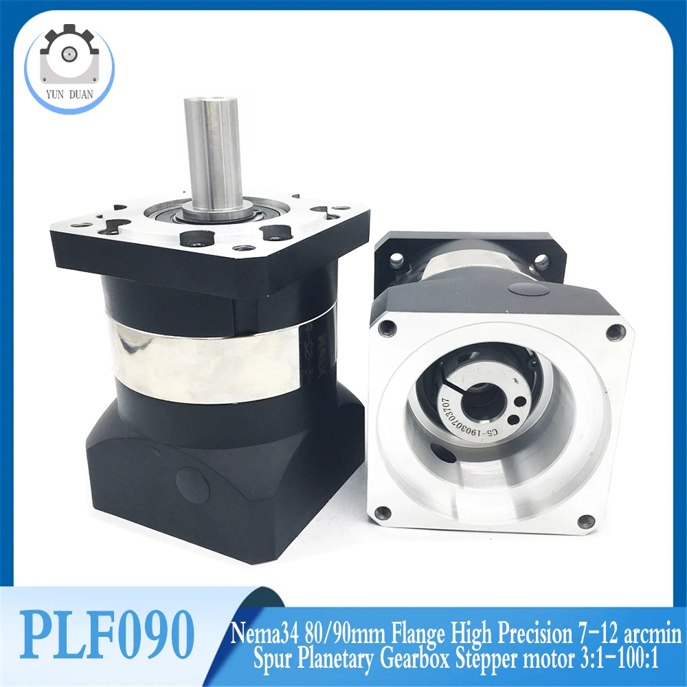 

Nema34 High Precision 7-12 arcmin Spur Planetary Gearbox 3:1-100:1 Planetary Reducer Input 12.7/14/16/19mm 80/90mm Servo Moto