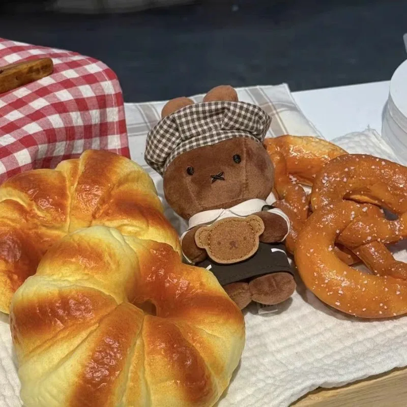 Фото Kawaii аниме мультфильм Miffy Toast Chef ограниченная серия плюшевый брелок милый плюшевый для девочек пара рюкзак подвески Рождественский подарок №5