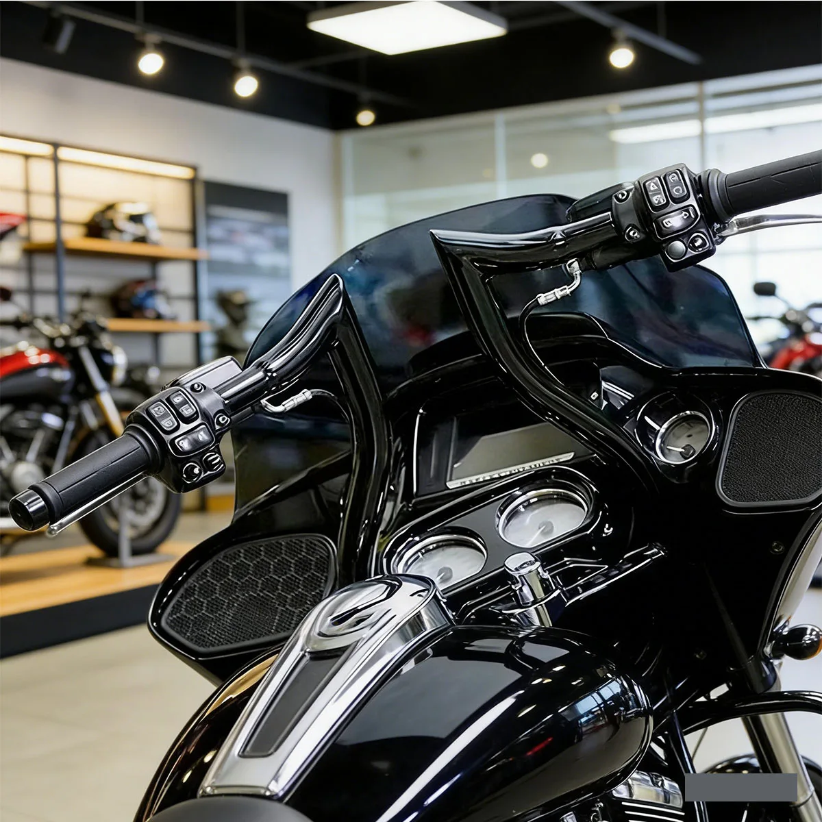 Руль для мотоцикла 25 мм, высота 1416 дюймов, Z-образный, для Harley Road Glide 1998-2013 гг. (art.: 3920d7d083edd) - 3920d7d083edd