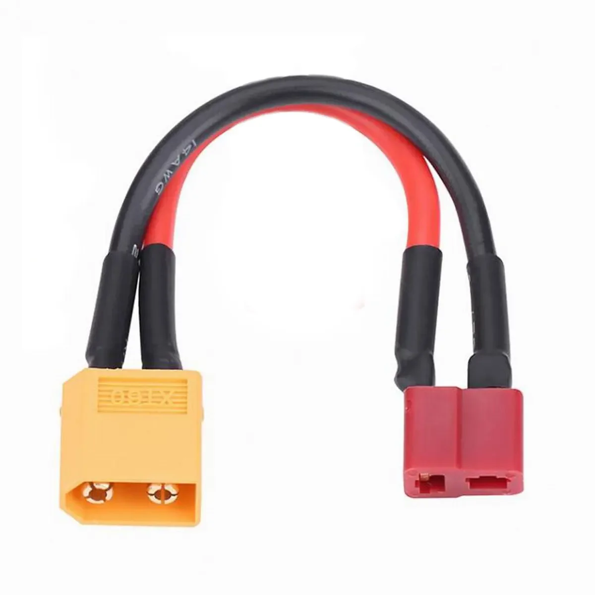 Фото Переходник XT60 к Deans T-Plug «папа-мама» Т-разъем к кабелю «мама» XT60 100 мм для Lipo батареи 14AWG RC Запчасти №3