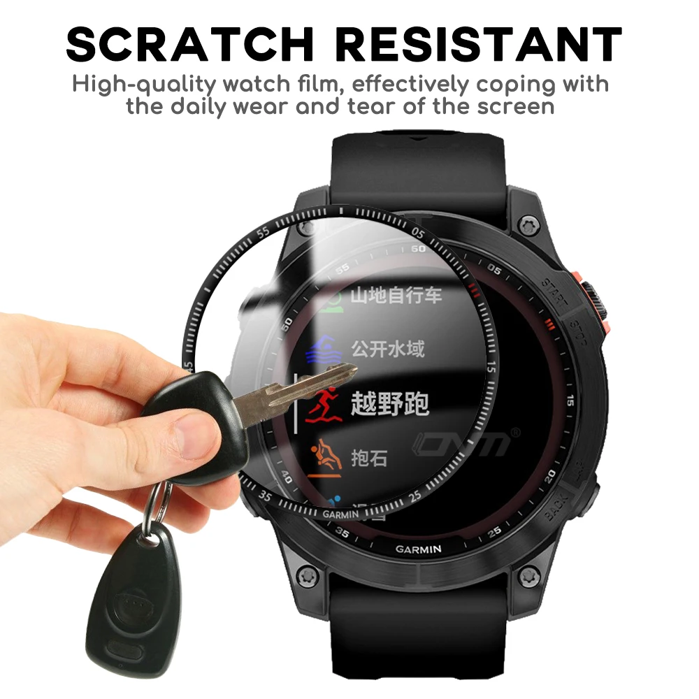 20D Защита экрана для Garmin Fenix 7 7S 7X 6 Pro Sapphire / Epix Смарт-часы Полное покрытие мягкая