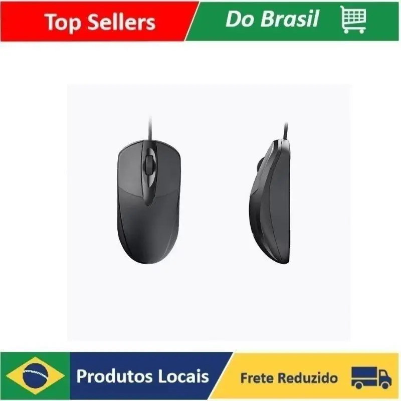 

Mouse Usb Óptico Com Fio Usb Multilaser Notebook PC 1200dpi