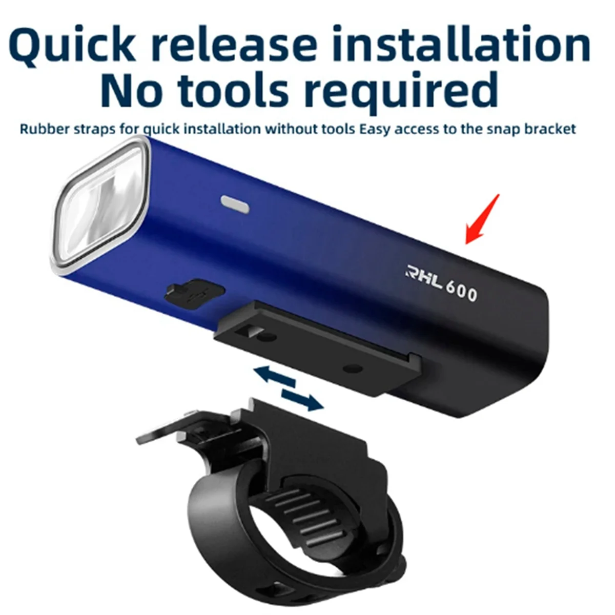 ROCKBROS 800LM USB перезаряжаемый передний фонарь для велосипеда