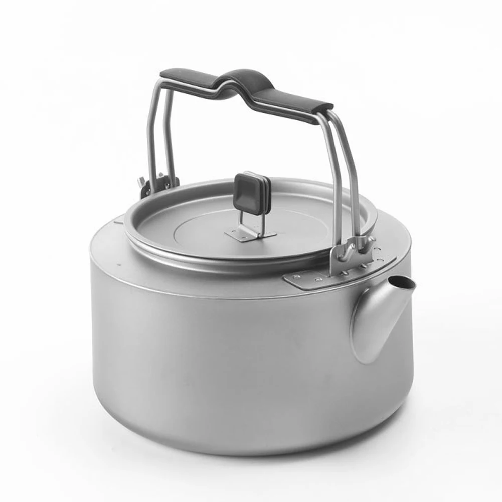 

Titanium Kettle Outdoor Camping Pot Portable Mountaineering Trekking Water Boiling Tool Travel Hiking Cookware Equipment