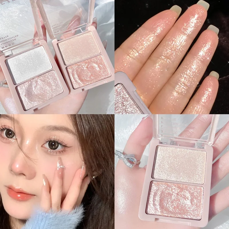 

1PCS Glitter Highlighter Diamond Pearlescent Lasting Brightening Nose Shadow Contouring Highlighter Powder Women Beauty Cosmetic