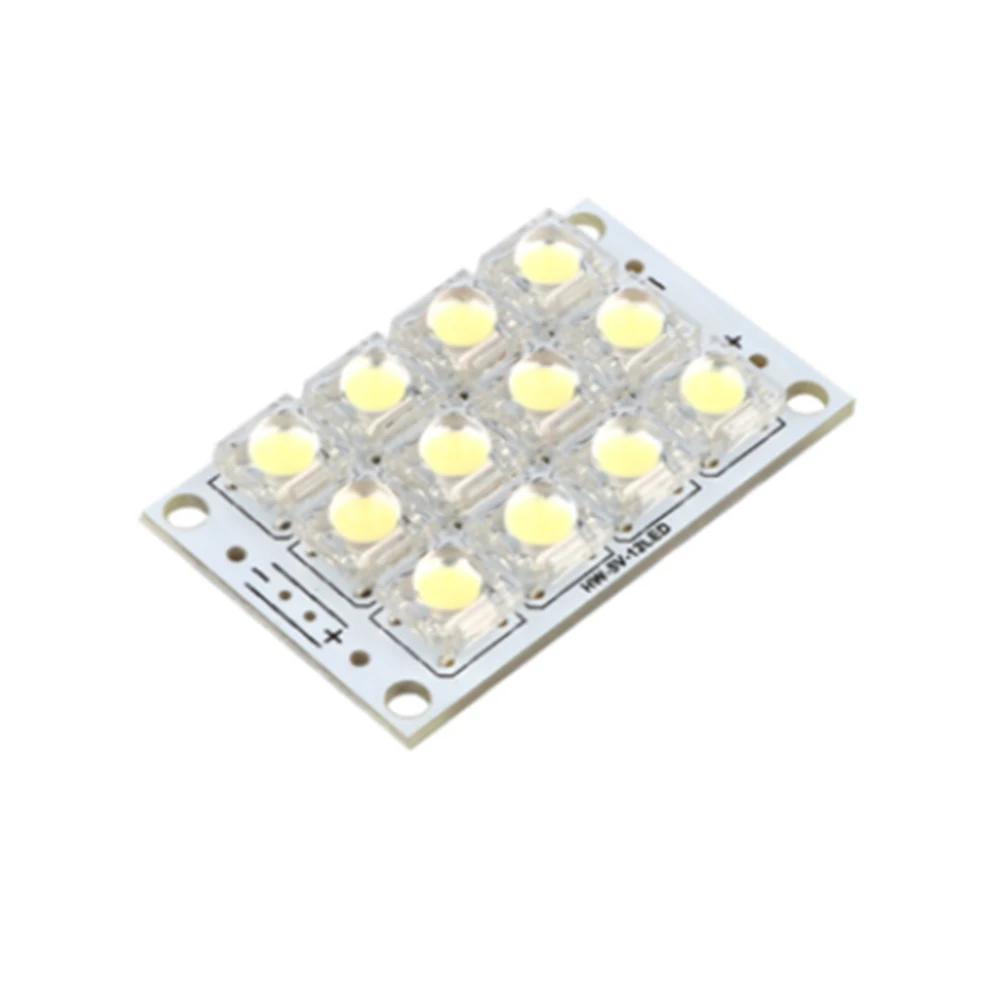 

Суперъяркая Белая светодиодная доска Piranha, 12 светодиодов, Ночные светодиодные лампы 5 мм, высокая яркость, постоянный ток 3 в-5 в