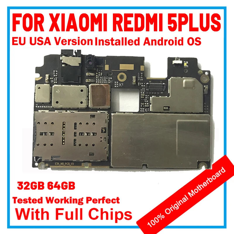 Оригинальная разблокированная материнская плата 32 Гб 64 ГБ для Redmi 5 plus Plus - купить