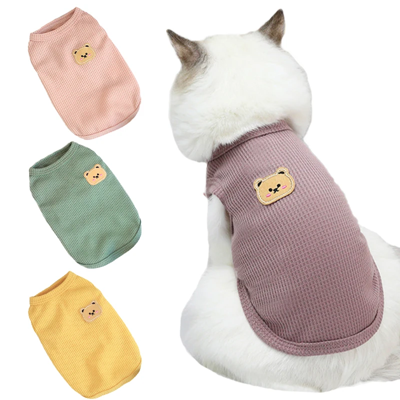 

Summer Cat Vest Breathable Dogs Cats T-shirt for Puppy Kitten Clothes Chihuahua Yorkshire Vest Ragdoll Clothing Pet Apparel
