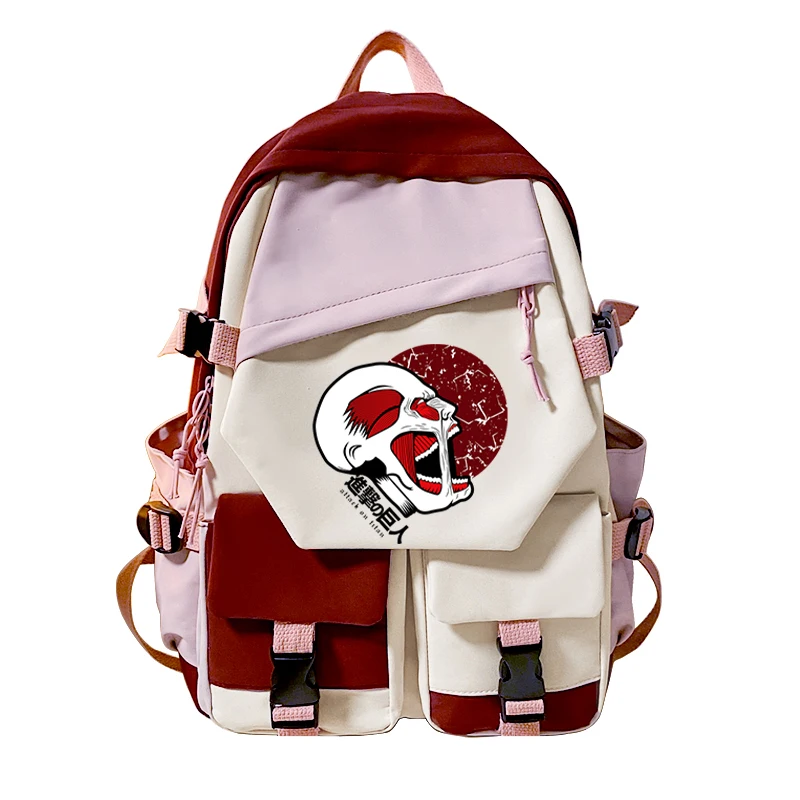 

Attack on Titan School Bags for Girls Comic Reiner Braun Bookbag Y2k Fashion Outdoor Teen Canvas Bag Anime Women Backpack Travel