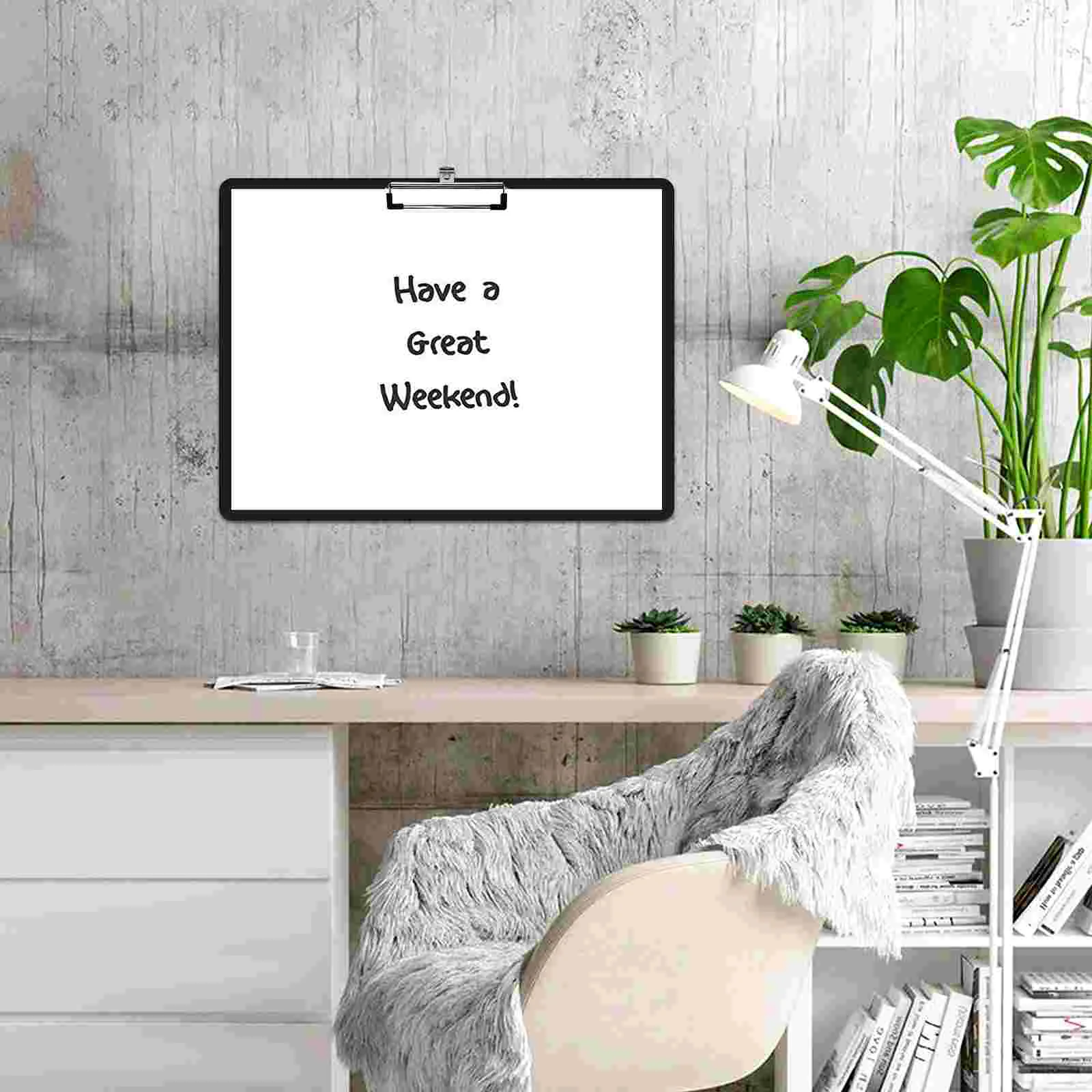 STOBOK A3 Horizontal Clipboard Drawing Paper Clip Pad Thick Plastic Writing Office File Folder (Black)