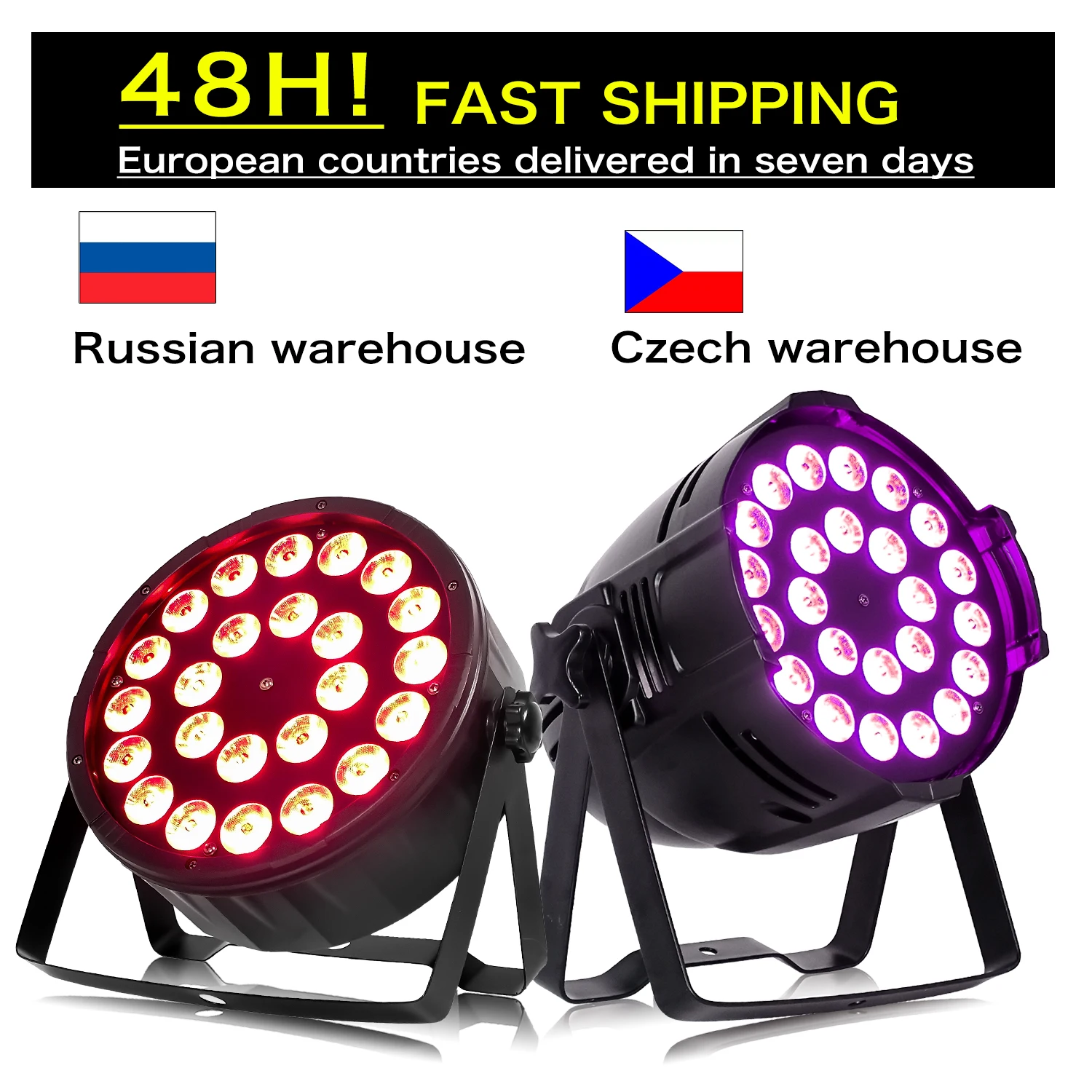 

24x12W / 24x18W RGBWA UV 6 в 1 Светодиодный свет Par Light Алюминиевый плоский точечный светильник Управление DMX для свадебной вечеринки DJ Disco Stage Lighting