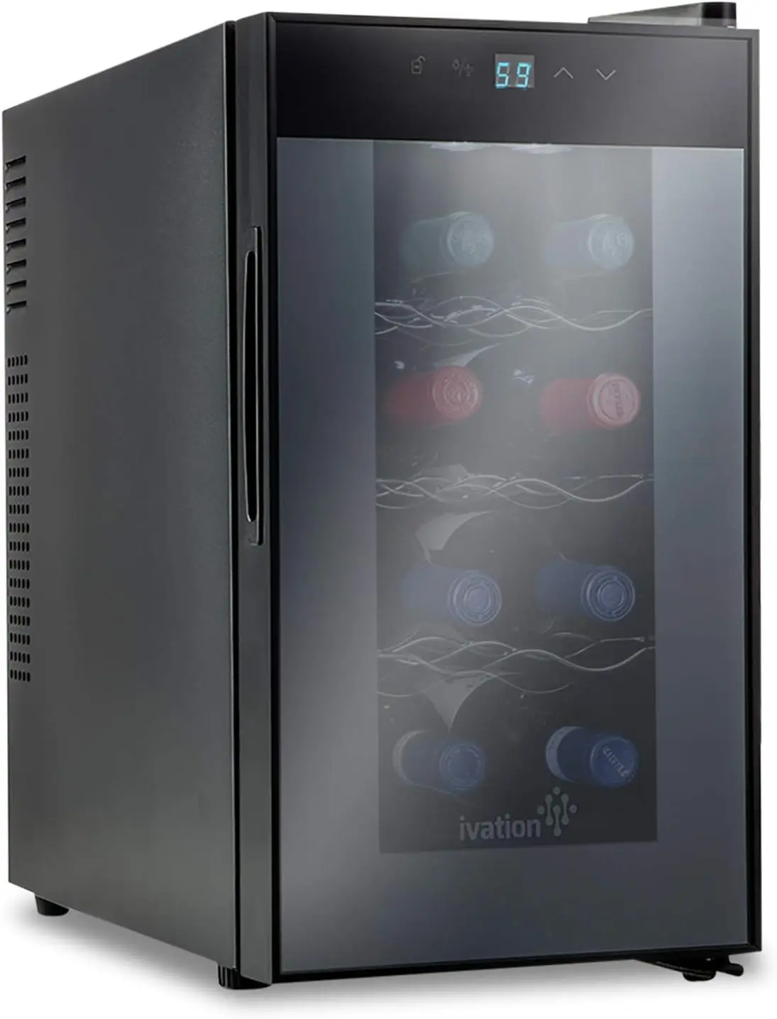 

8 Bottle Red And White Wine Thermoelectric Wine Cooler/Chiller Counter Top Wine Cellar with Digital Temperature Display, Freesta