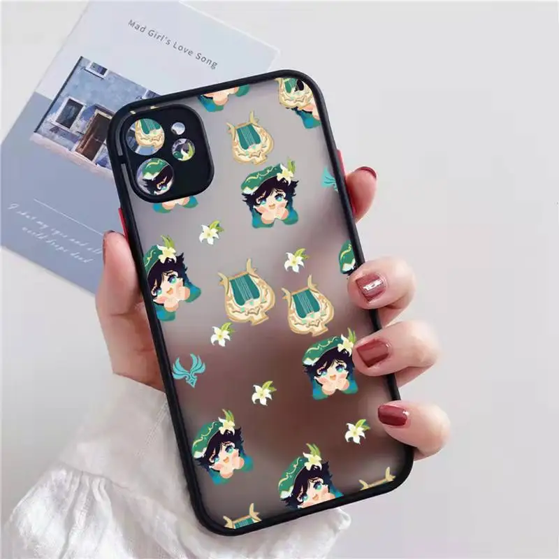 Популярный чехол для телефона с популярной игрой Genshin Impact Матовый Прозрачный iphone