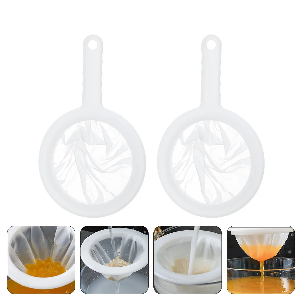 

Strainer Mesh Fine Filter Sievespoonsoywith Handle Reusable Coffee Cloth Colander Sifter Sugar Icing Multipurpose Grade