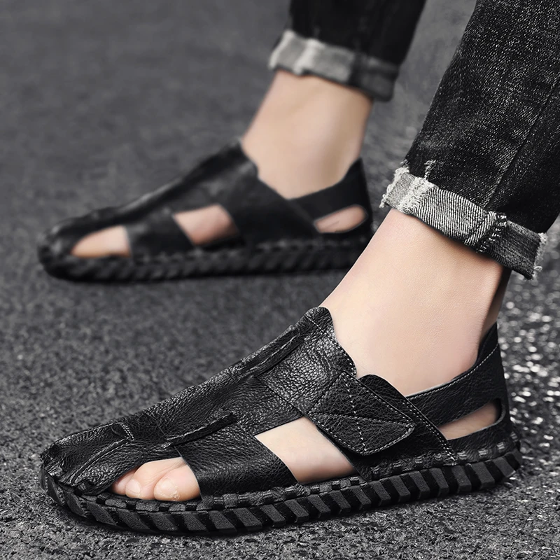 Мужские сандалии ручной работы XIAOXIANGYING противоскользящая износостойкая