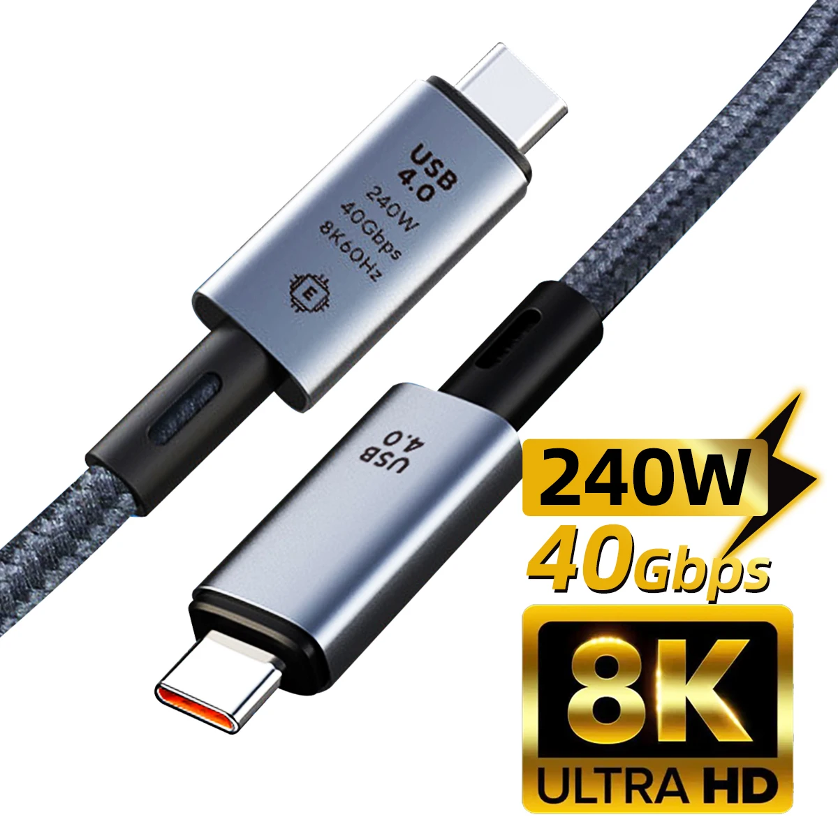 

Type C to C Cable 240W Fast Charging For MacBook Pro PS5 Nintendo Switch Galaxy S22 USB 4.0 40Gbps 8K@60Hz Data Transfer Cable