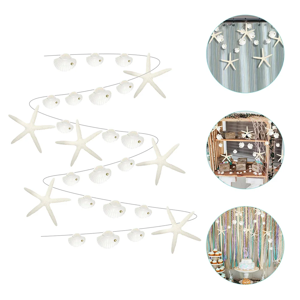 

Shell Banner Ocean Theme Hanging Banner Beach Party Under the Sea Party Decors