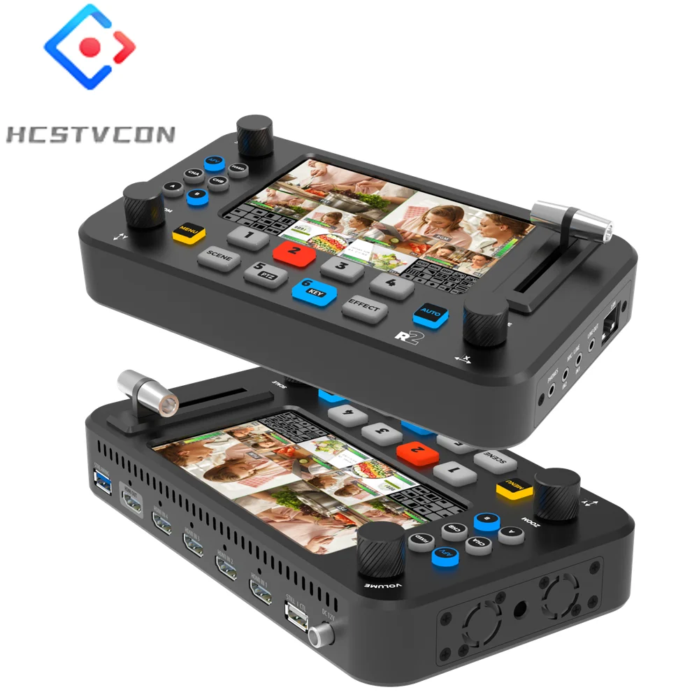 

Camera ControlSwitcher Panel Multifunctional Broadcast Guide Multi-Camera Video Mixer HDMI USB LAN for Live Streaming
