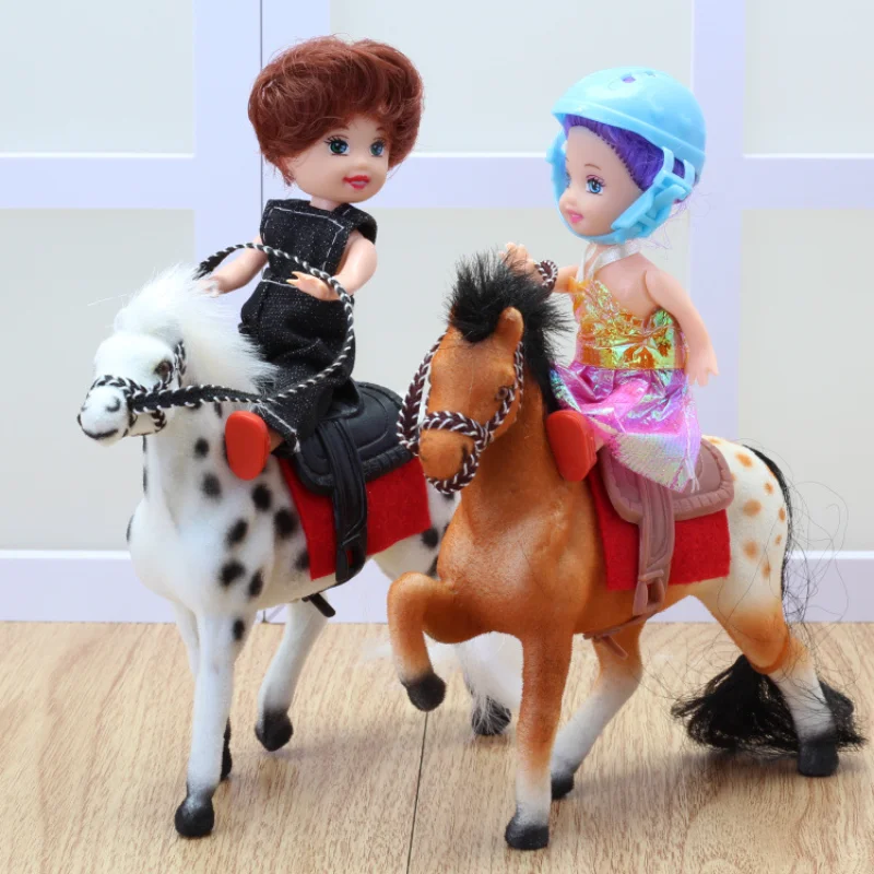 

1/6BJD Doll Accessories Horse Plush Toy Doll Beach Animal Doll Can Ride In Many Styles