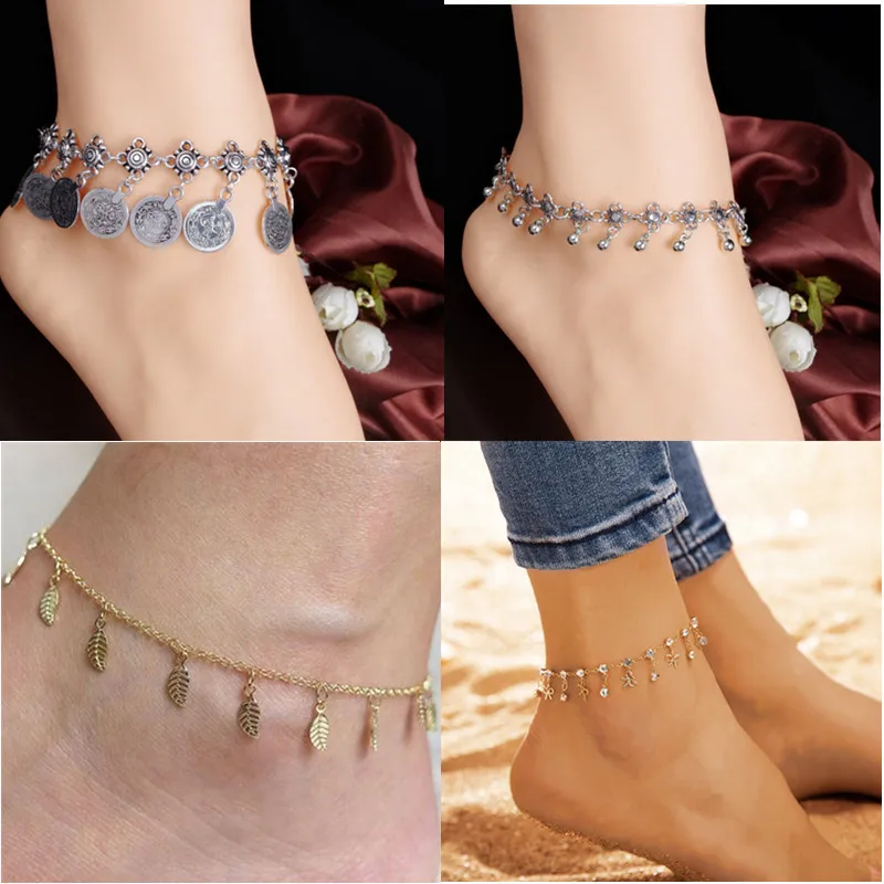 Браслет в античном стиле Женский Ювелирное Украшение на лодыжку бохо цыганская