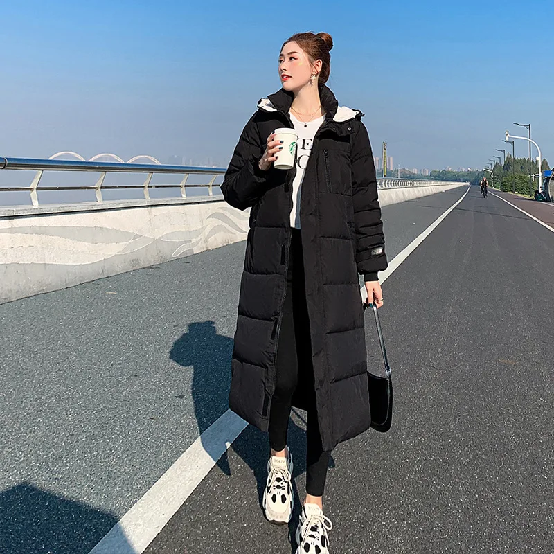 New Oversize Winter Coat for Women Parkas Jackets Long Hooded Cotton Padded Jacket Korean Fashion Bread Jacket