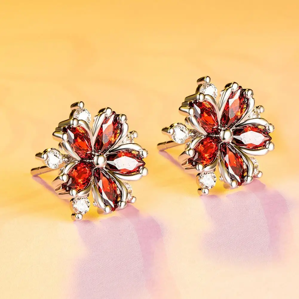 

Женские стильные яркие серьги-гвоздики в форме цветка, 1 пара