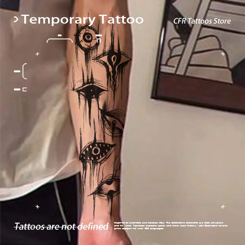Наклейка-тату Мужская/Женская водостойкая в готическом стиле