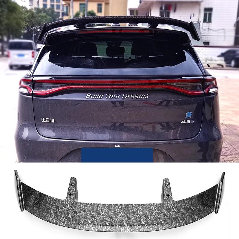 Черный спойлер для BYD Tang DM-i EV DM-P от 2018 до 2023 аксессуары крыши заднего крыла