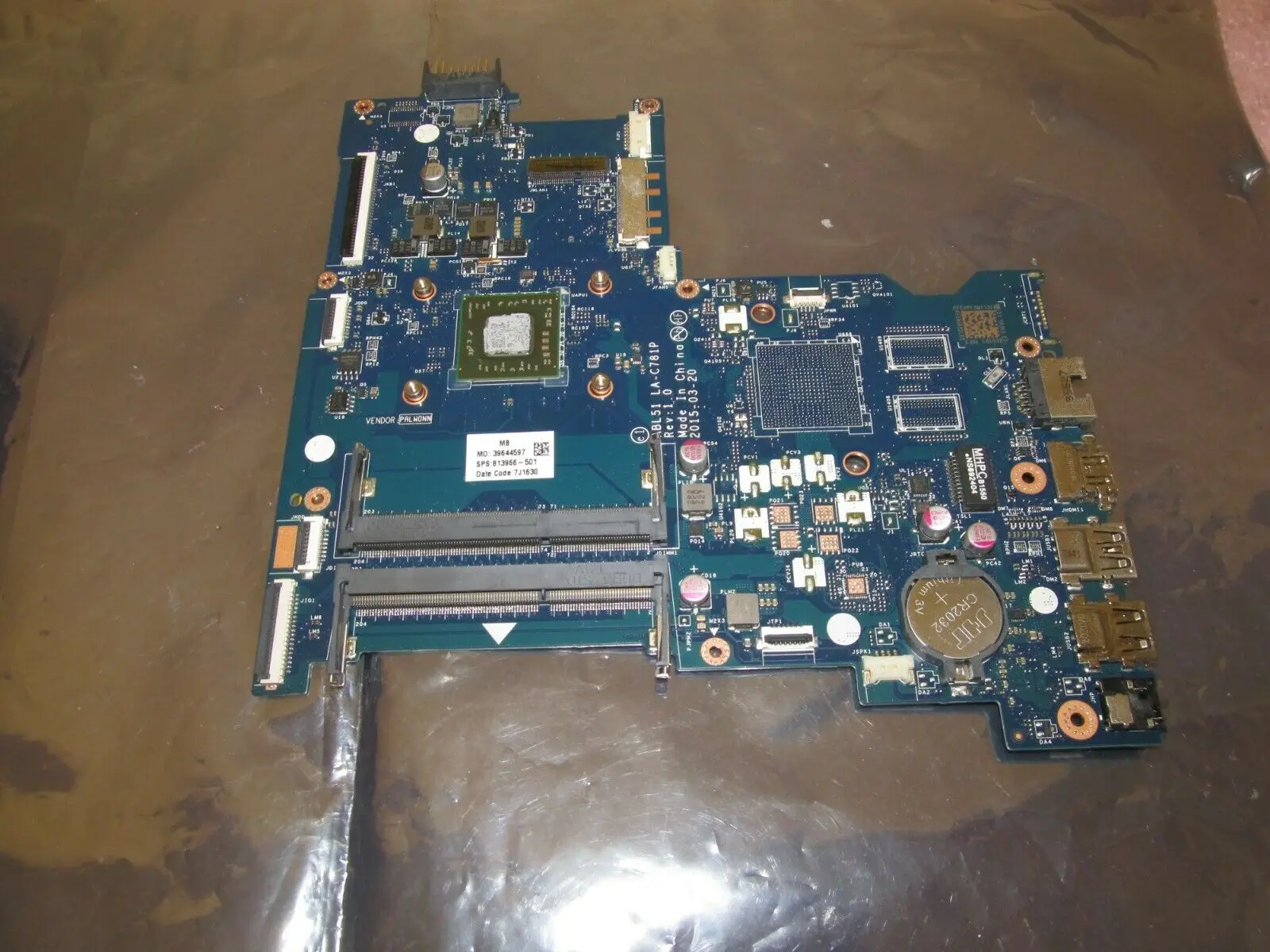 

FOR HP Pavilion 15-AF110CA 15-AF Motherboard E1-6015 813966-501 LA-C781P