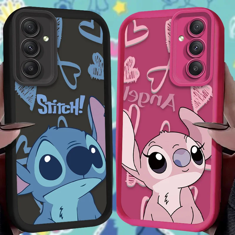 Чехол Couple Disney Stitch для Samsung Galaxy A35 A55 A15 A25 A16 A06 A05 A05S A24 A13 A23 A12 A22 A32 A52 A71 A51 4G Soft Phone