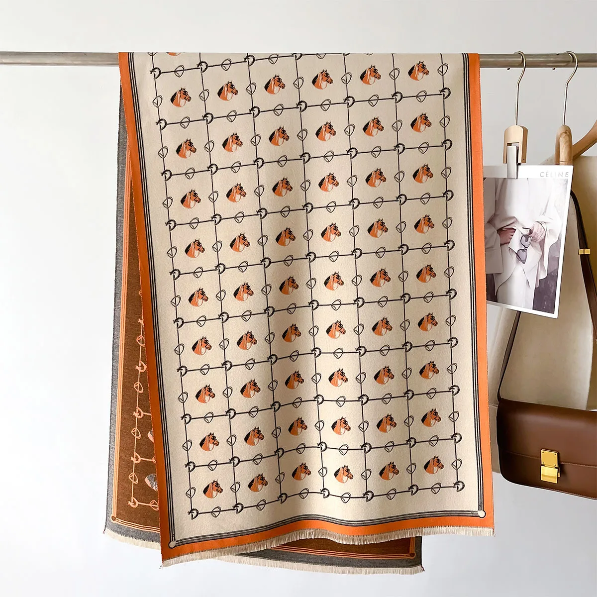 Новый милый шарф лошадиной головы осень-зима новый стиль утолщенный имитация