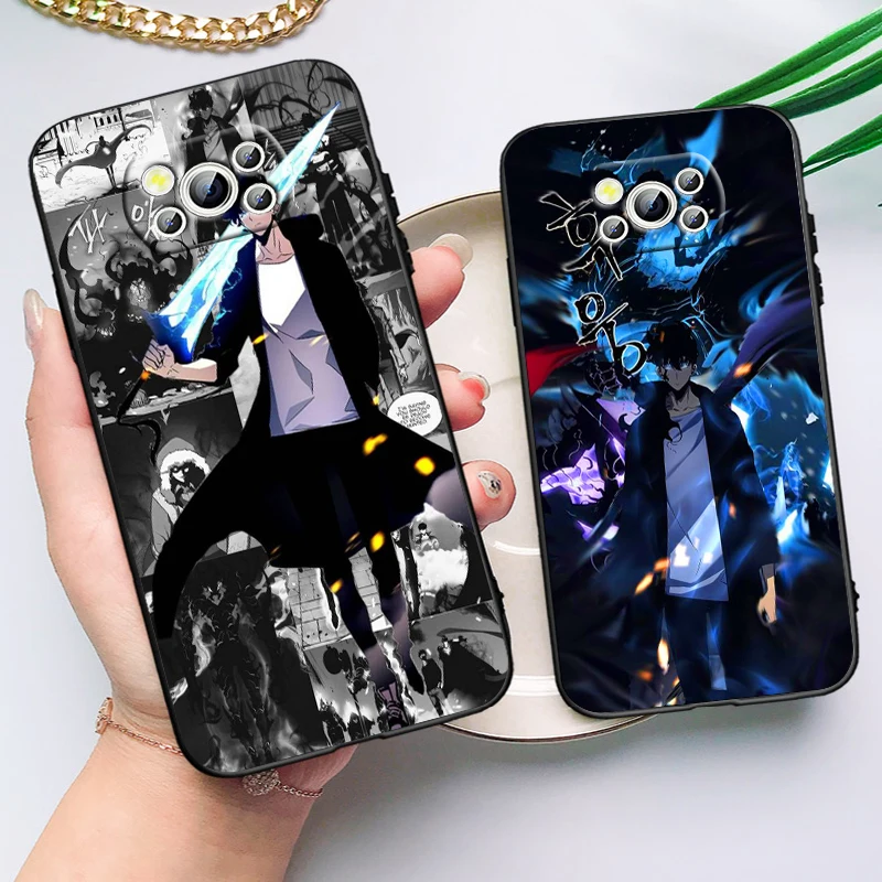 Чехол для телефона с рисунком из аниме Solo Xiaomi Poco X6 X5 X4 X3 F4 F3 NFC M6 M5 M4 GT S Pro 4G Φ C65