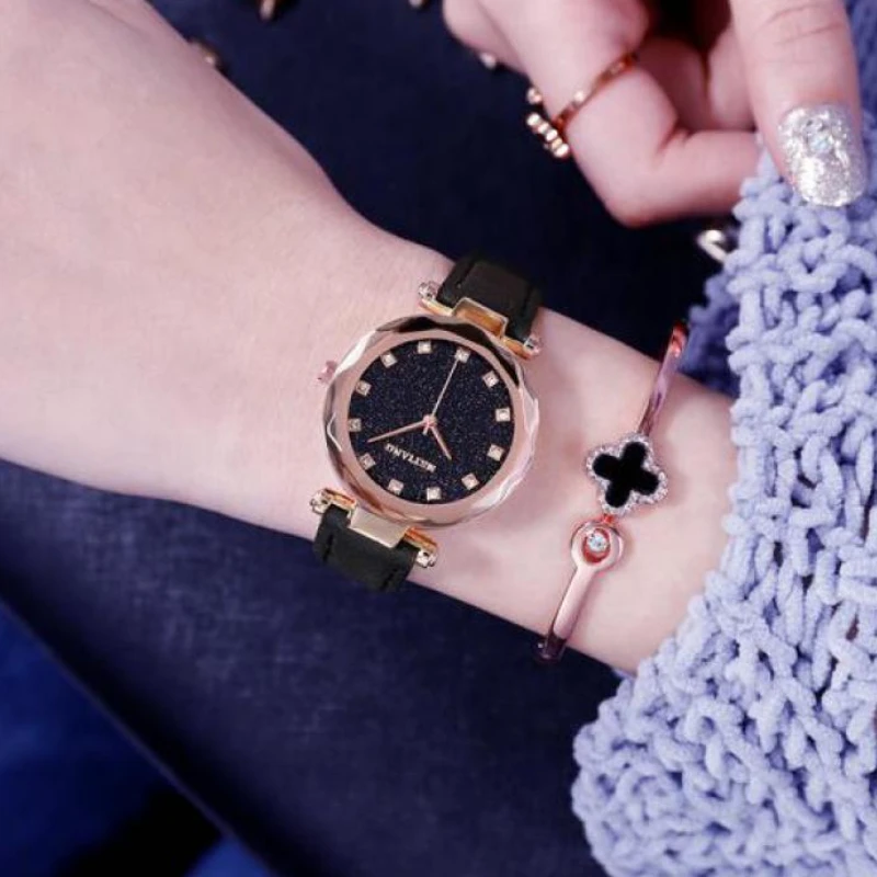 

Модные круглые кварцевые Ретро-часы с циферблатом, повседневные наручные часы с кожаным ремешком, водонепроницаемые наручные часы для женщ...