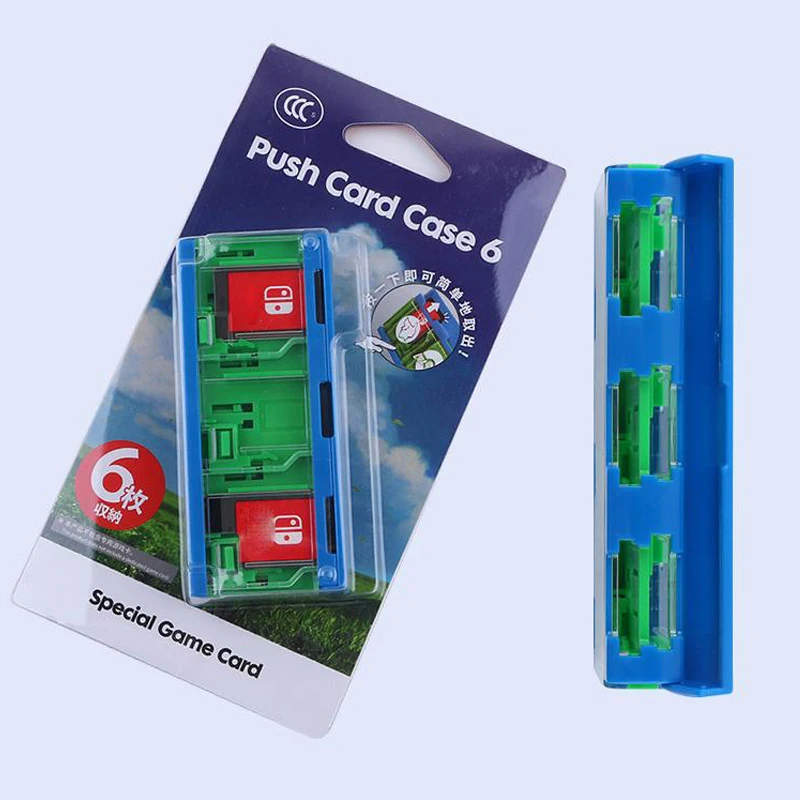 

6 Slots Game Card Cartridge Push Case For Nintend Switch Games Storage Box for N S Switch Game Holder Cartridges Collect Protect