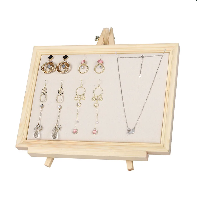 Jewelry Shop Window Solid Wood Jewelry Display Stand Jewelry Storage Display Set Pendant Necklace Bracelet Ring Display Stand