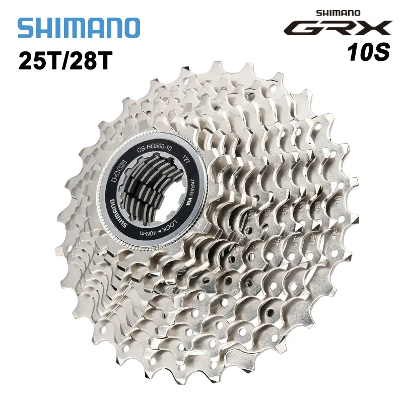 Shimano 10S Road Bike Cassette GRX CS-HG500-10 Bicycle Flywheel 10 Speed K7 11-25T 28T 10V Sprocket for  4700 4600 5700