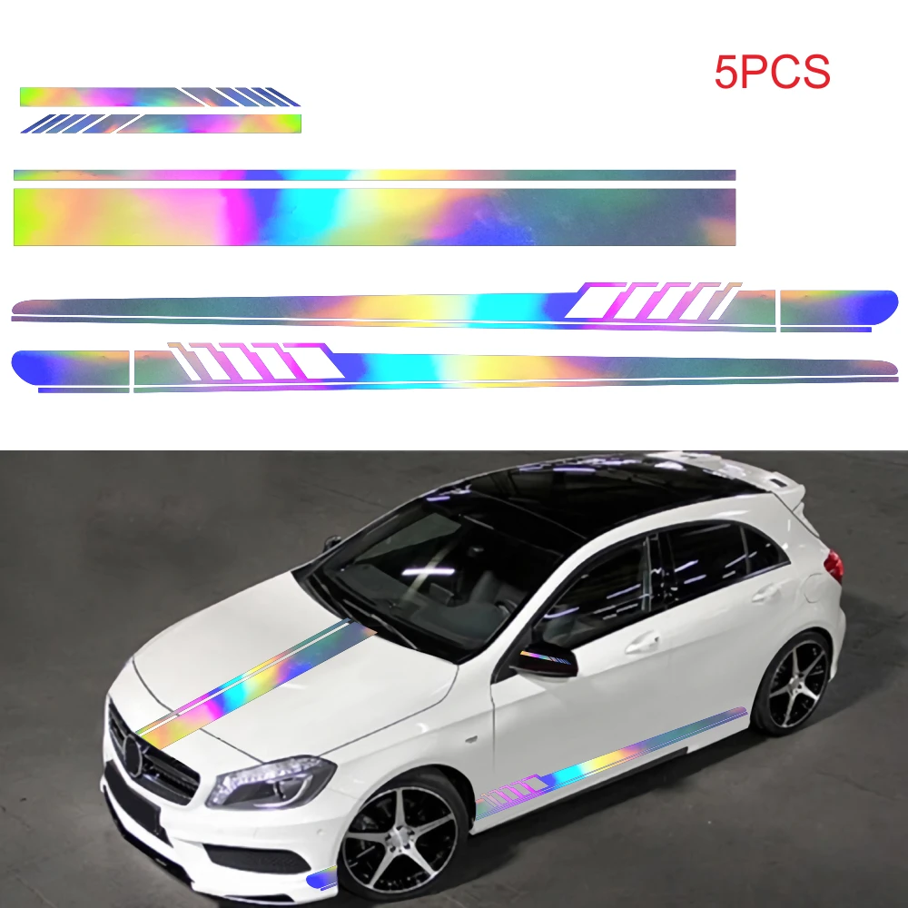

Fashion Sports Car WRC Stripe Car Sticker DIY Door Waist Line Modelling Vinyl Front Cover Rearview Mirror Decoration Accessories