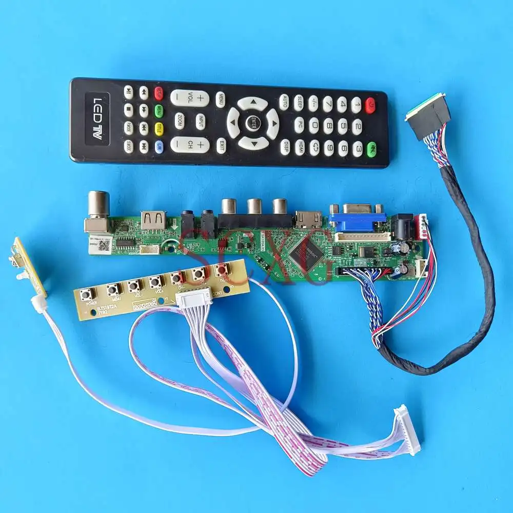 

Плата контроллера ЖК-драйвера подходит для B173HW02 V1 USB HDMI-совместимая VGA AV 1920 1080 17,3 светодиодный светодиодная матрица 40 Pin LVDS аналоговый ТВ-сигн...