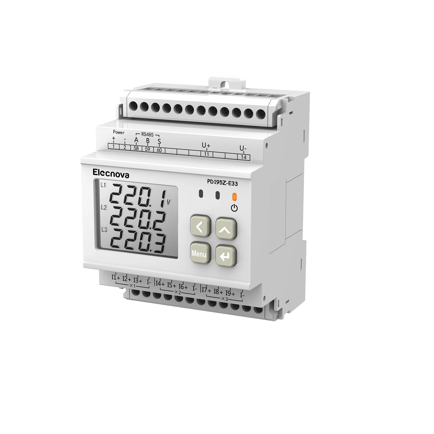 

Multi circuit relay output 40-1000V din rail intelligent dc voltmeter energy meter