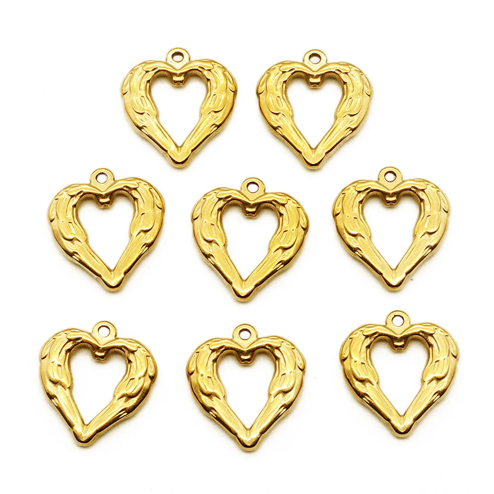 WT-SSP064 Новое титановое стальное бриллиантовое сердце с полым сердцем DIY ювелирные