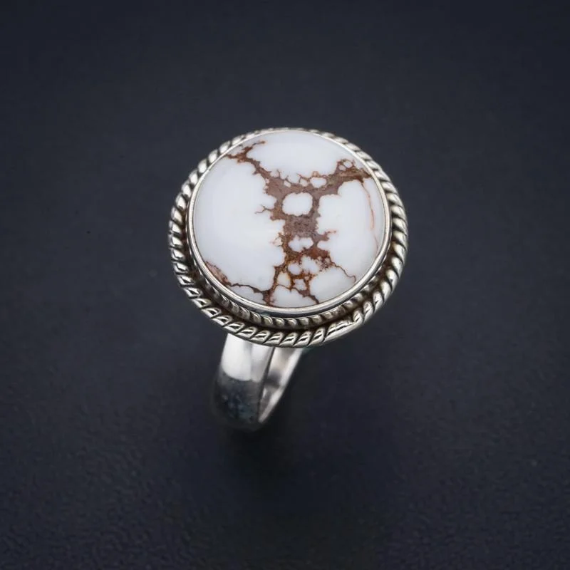 

StarGems Penut Wood Jasper Handmade 925 Sterling Silver Ring 8.25 F1988