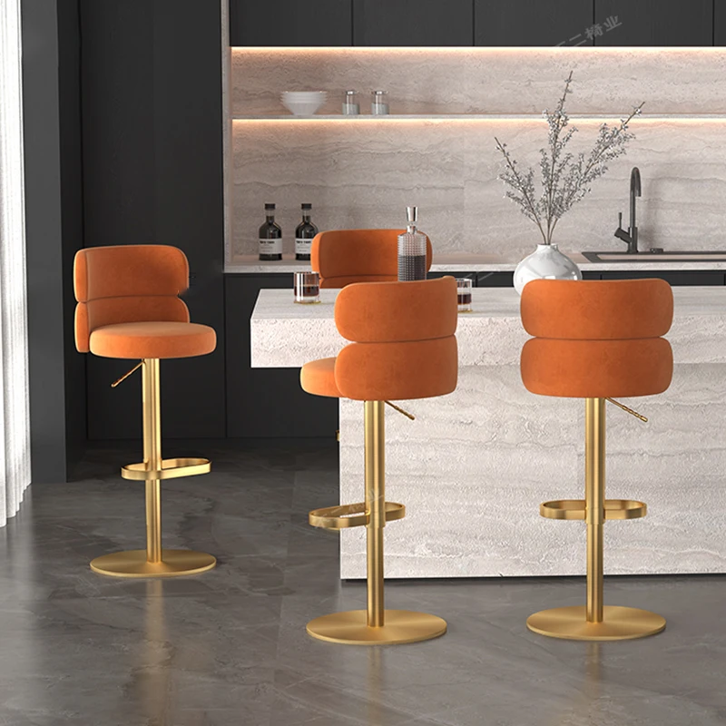 

Vintage Computer Chair Game Backrest Minimalist Makeup Luxury Chair Balcony Dressing Taburetes Altos Cocina Modern Bar Stool